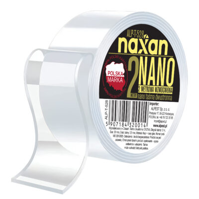 ALP-T-528 Taśma nano dwustronna NAXAN  mocna (2m x 3 cm)